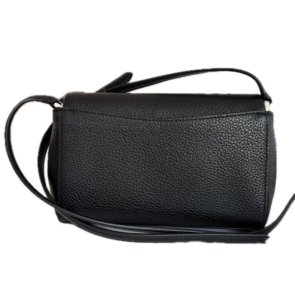 Kate Spade Leila Mini Zip Crossbody Bag in Black Pebbled Leather NEW - Picture 6 of 12
